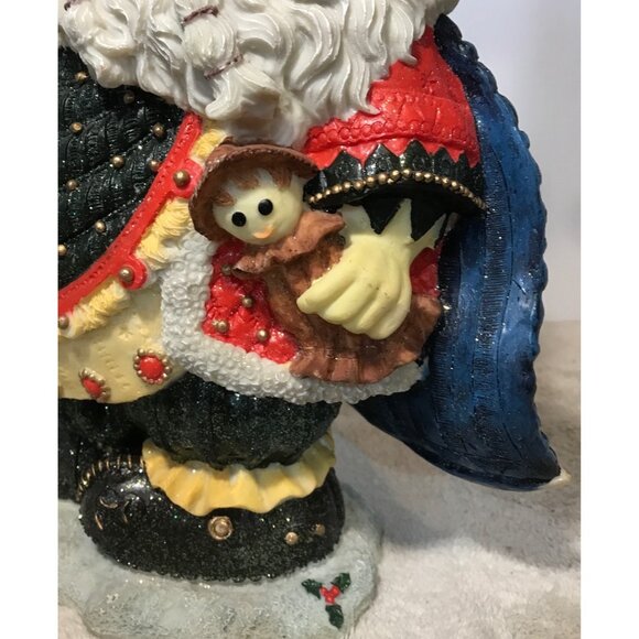 International Bazaar Santa Claus Figurine Large Multicolored Resin 17” Tall - Picture 5 of 8